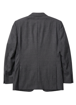 Blujacket Charcoal Gray  Wool Regular Fit Notch Lapel 2 Piece Suit