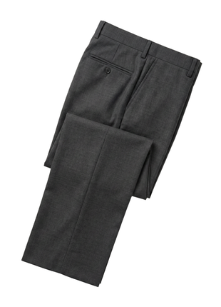 Blujacket Charcoal Gray  Wool Regular Fit Notch Lapel 2 Piece Suit