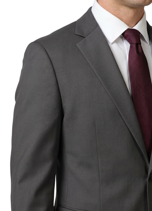 Designer Suit 299  Gray Wool Slim Fit  Notch Lapel 2-Piece Suit - The Suit Depot
