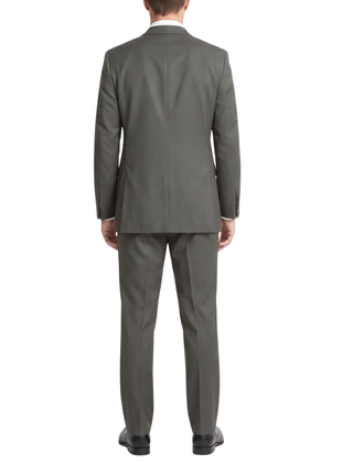 Designer Suit 299  Gray Wool Slim Fit  Notch Lapel 2-Piece Suit - The Suit Depot