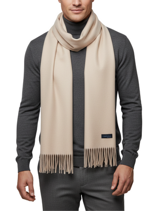 Tovaglia Mens Solid Cashmere Fringe Scarf