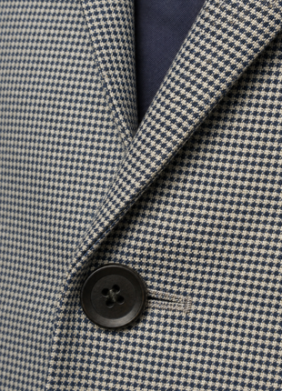 Gaubello Tan Blue Micro Houndstooth Classic Fit Wool Cashmere 2-Button Sport Coat 40R