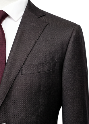 Designer Suit 199  Dark Gray Wool Slim Fit  Notch Lapel 2-Piece Suit - The Suit Depot