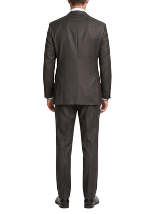 Designer Suit 199  Dark Gray Wool Slim Fit  Notch Lapel 2-Piece Suit - The Suit Depot