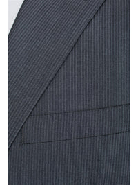 Thumbnail for Canali 1934 42L Drop 7 Modern Fit Gray Pinstriped 100% Wool 2 Piece Suit