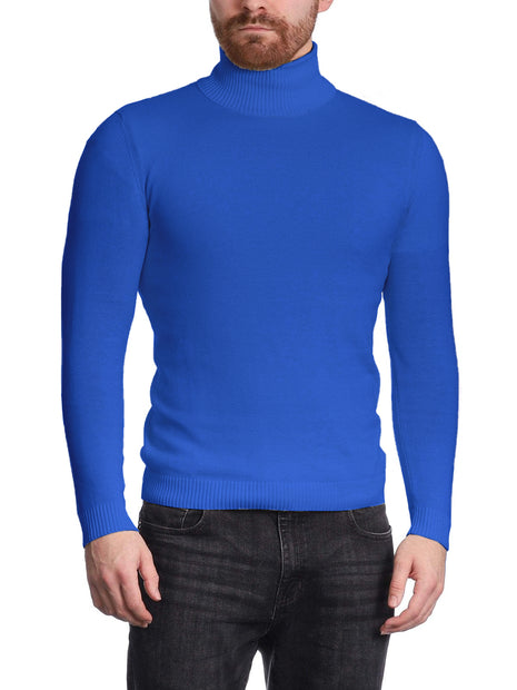 Pull Col Cheminée RQT Bleu Royal - Manches 3/4, Taille M Petite, Occasion Excellent état
