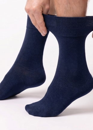 Rizzi Navy Pure Cotton Scented Non-Biding Seamless Socks