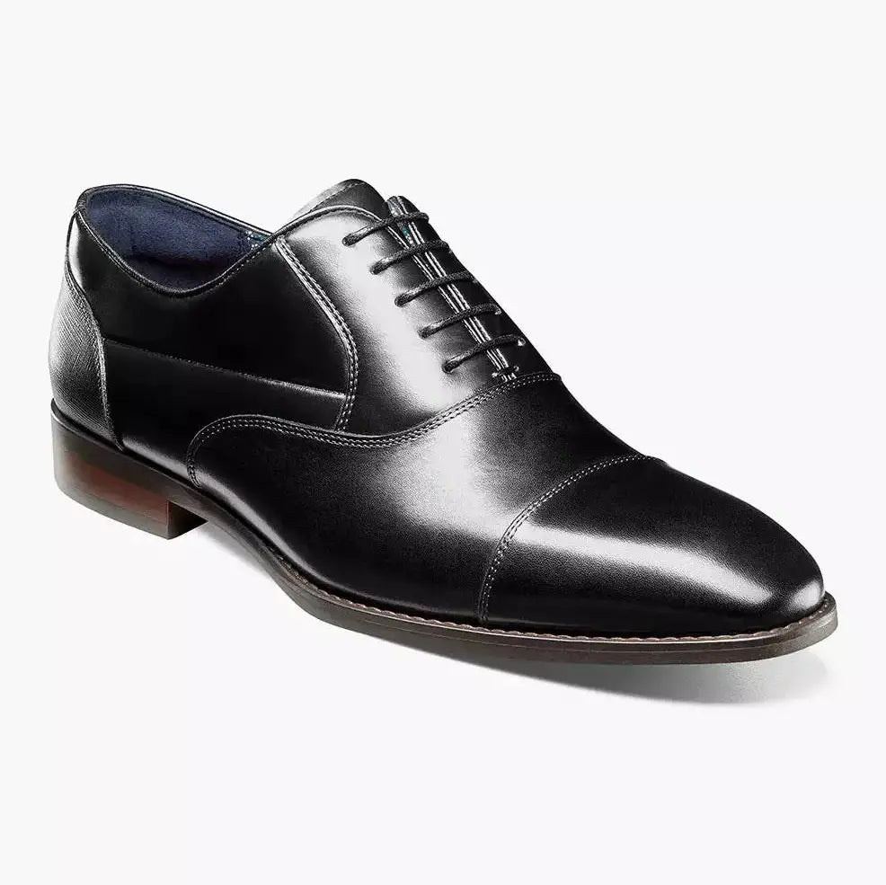 Stacy Adams Kallum Mens Black Lace up Oxford Leather Dress Shoes The Suit Depot