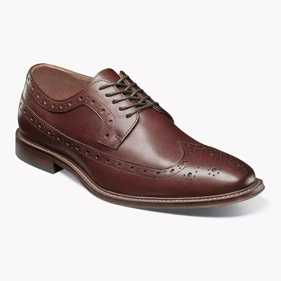 Stacy Adams Marledge Zapatos de vestir Oxford con cordones de cuero burdeos para hombre