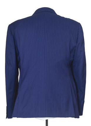 Armani Collezioni G-Line 42L Blue Pinstripe 100% Wool Slim Fit 2 Piece Suit