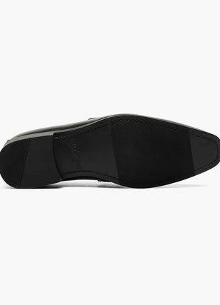 Stacy Adams Spratley Mens Green Slip-on Moc Toe Patent & Velour Dress Shoes
