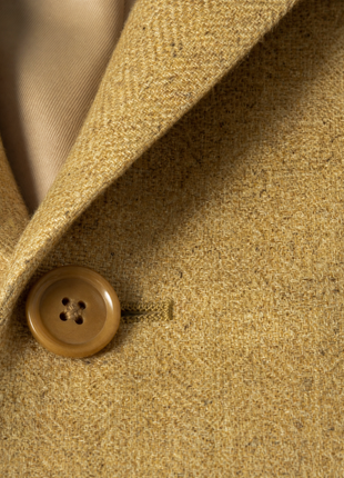 Avi Rossini by Sartoria Partenopea Orange Sand Shantung Weave Classic Fit Silk Wool Blend 3-Button Sport Coat 42R