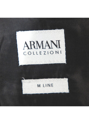 Armani Collezioni Mens Slim Fit Charcoal Pinstripe 100% Wool 2 Piece Suit