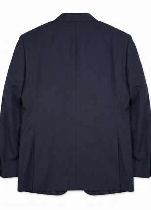 Mazara Mens Solid Navy Classic Fit Notch Lapel Wool Cashmere Blend 2-Button Suit