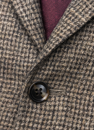 Ermenegildo Zegna Taupe Brown Tweed Classic Fit Notch Lapel Wool Alpaca Blend 2-Button Sport Coat 40R