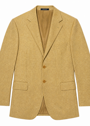 Avi Rossini by Sartoria Partenopea Orange Sand Shantung Weave Classic Fit Silk Wool Blend 3-Button Sport Coat 42R