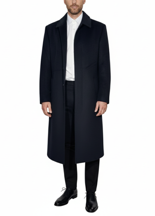 The Montreal Collection Regent Black Down-Insulated Wool Topcoat - The Suit Depot