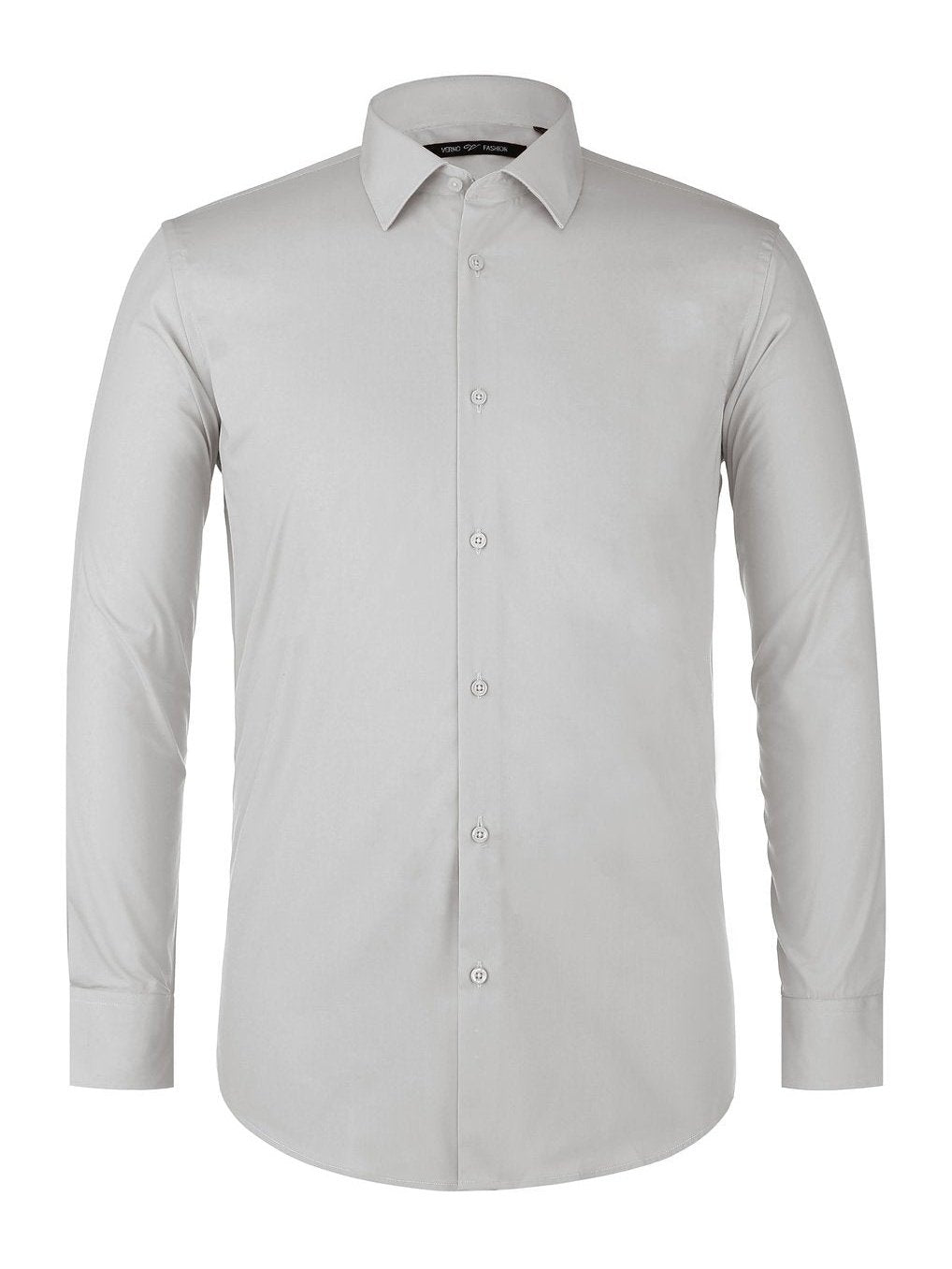 Men's Classic Fit Long Sleeve Spread Collar Dress Shirt