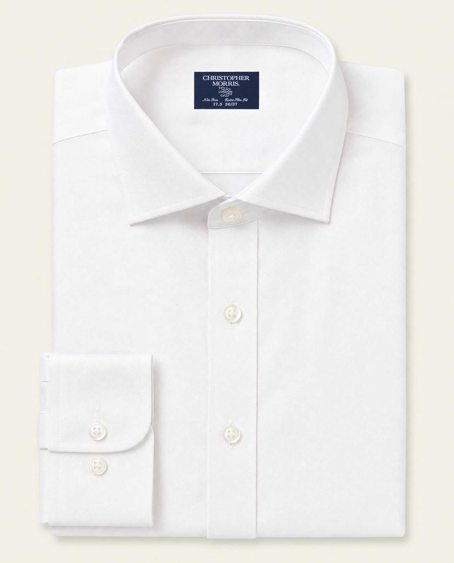 mens xs white dress shirt Ash & Erie White Wrinkle Resistant Dress Shirt for Short Men White / 15 / Standard