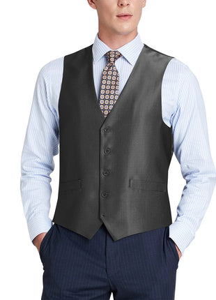 Men's Classic Fit Sharkskin Suit Vest