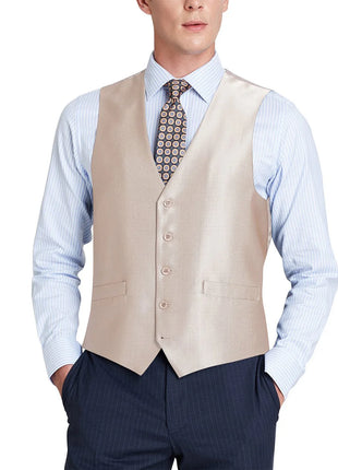 Men's Classic Fit Sharkskin Suit Vest
