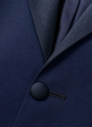 Corneliani CC Collection Navy Micro Check Satin Lapel Slim Fit 3-Piece Wool Tuxedo 42R