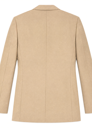 Ralph Lauren Black Label Solid Tan Notch Lapel Slim Fit 2-Button Wool Suit - 38R
