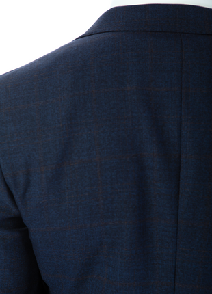 Tovaglia Mens Slim Fit Blue Plaid 100% Wool 2 Piece Suit