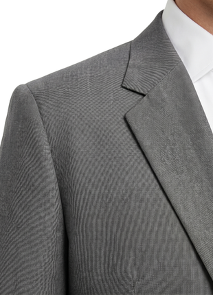Paul Smith Mens Gray Textured Half Canvassed Notch Lapel Slim Fit 2-Button Wool Suit  - 44R