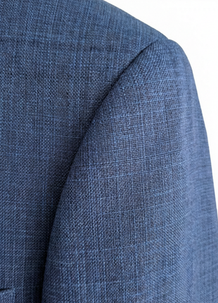 Centrion Mens Blue Check Classic Fit Notch Lapels 2 Button Wool Suit