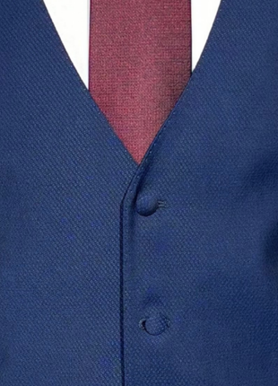 Corneliani Mens Blue Micro-Pattern Fully-Canvassed Peak Lapel Classic Fit 3-Piece Stretch Wool Suit - 40R - The Suit Depot