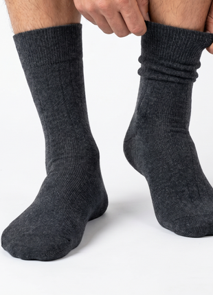 Rizzi Charchol Gray Pure Cotton Aloe Vera Infused Non-Biding Seamless Socks