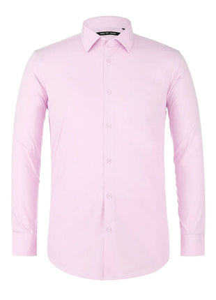 Men's Classic Fit Long Sleeve Travel Easy-Care Cotton Dress Shirt