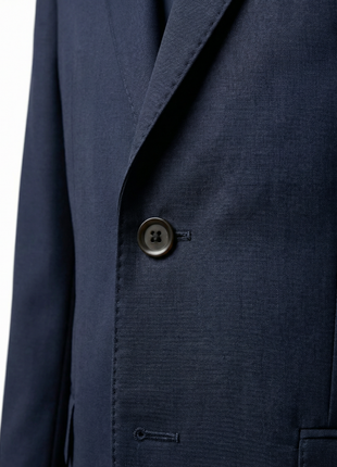 Tovaglia Solid Navy Classic Fit Notch Lapel Wool Cashmere 2-Button Suit