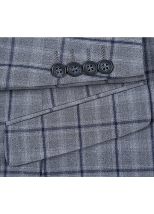 Men's Slim Fit Stretch Checked Suits