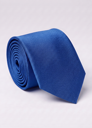 Letteriello Fine Ribbed Weave Royal Blue Italian Silk Neck Tie