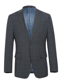 Thumbnail for English Laundry Slim Fit Charcoal Checked Wool Suit