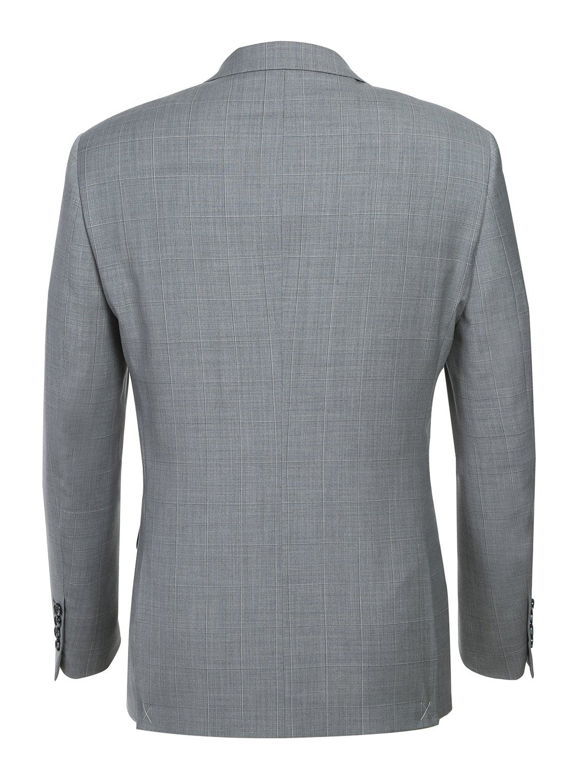 Men's Classic Fit Wool Blend Stretch Checked Blazer