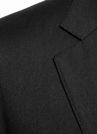 Mazara Solid Black Classic Fit Notch Lapel Wool Cashmere Blend 2-Button Suit