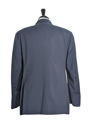 Armani Collezioni Navy Tonal Pinstriped Notch Lapel Wool 2-Button Suit - 44R