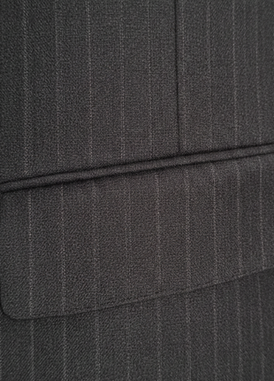 Centrion Mens Charcoal Pinstripe Classic Fit Notch Lapels 2 Button Wool Suit