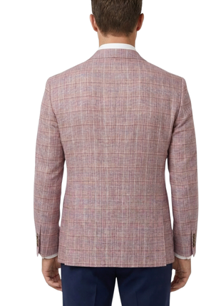Vitali Windowpane Purple Modern Fit Notch Lapel 2-Button Sport Coat