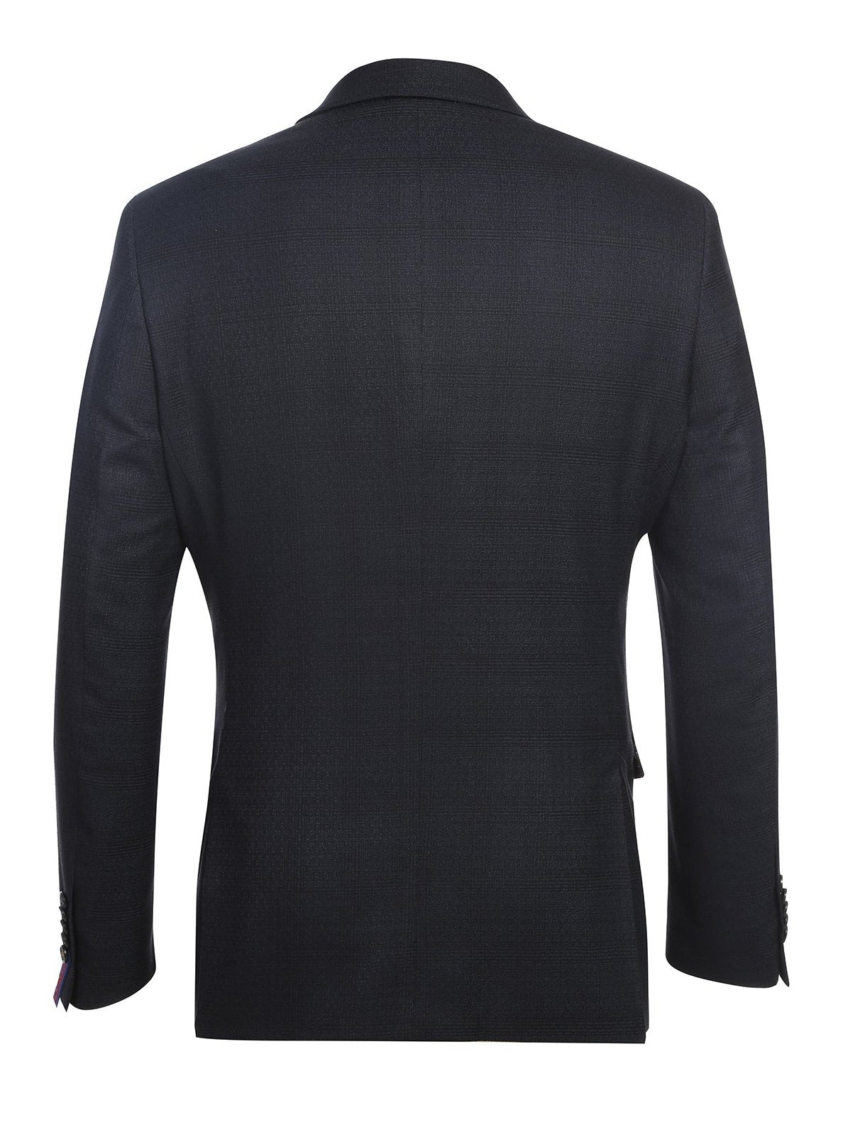 English Laundry Slim Fit Two button Black Blue Check Peak Lapel Suit