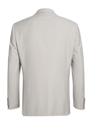 Raphael Solid Beige Notch Lapel Classic Fit Two Button Suit