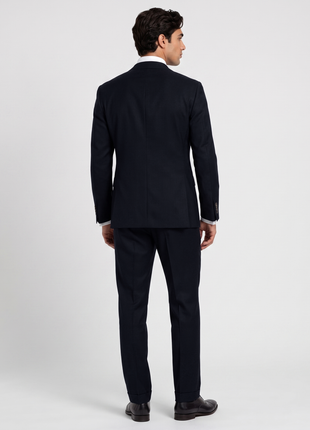 Polo Ralph Lauren Mens Solid Black Notch Lapel Custom Fit 3-Piece Wool Suit - 40L