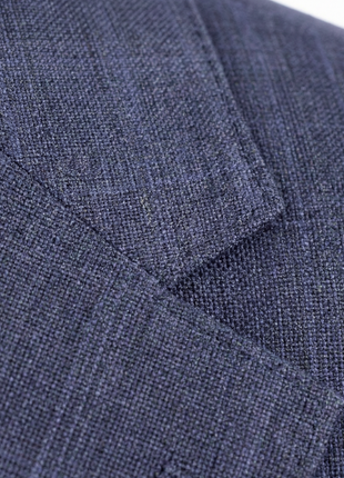 Centrion Men's Blue Windowpane Classic Fit Notch Lapels 2 Button Wool Suit