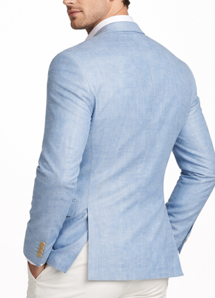 Vitali Textured Sky Blue Modern Fit Peak Lapel 2-Button Sport Coat