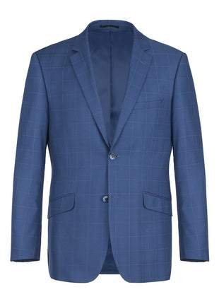 Men's Slim Fit 2-Piece Single Breasted Check Dress Suit
