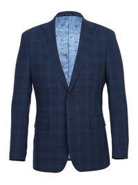 Thumbnail for Airforce Blue Plaid Wool Suit