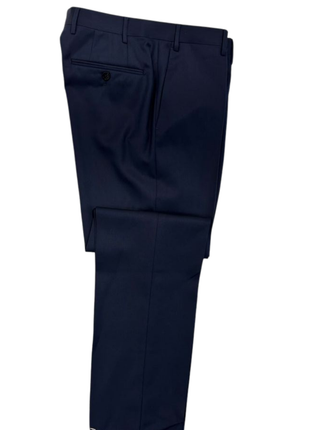 Corneliani Mens Solid Navy Fully-Canvassed Satin Peak Lapel Slim Fit 3-Piece Wool Tuxedo Suit - 40R - The Suit Depot